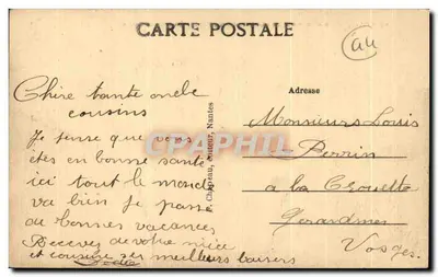 NANTES — The Villebois-Mareuil Monument and the Palais de la Bourse — Château, publisher — Back
