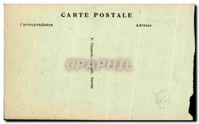 NANTES — Os Quais e a Cidade vista do Transbordeur — F. Chapeau, impr. édit., Nantes — Verso
