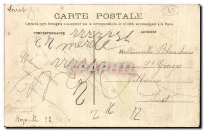 Castelo de Bezonville — Bezonville, Eure — Carte postal antiga — Verso