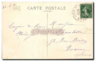LYON — Vue Générale sur Vaise et le Mont d'Or — E. R. — Verso