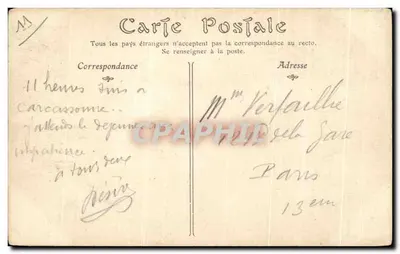 Miasto CARCASSONNE. — Wjazd do Porte de l'Aude — Rewers
