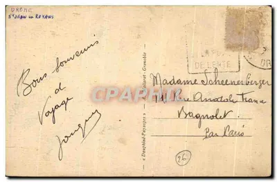 Trasa Combe-Laval do Laszczyny Lente — Wysoka skała — wydawca Dauphine-Paysages, nr 4 — Rewers