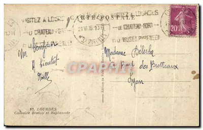Kaplica w Lourdes — widok z zamku i muzeum — Wydawnictwo Lourdes — Rewers