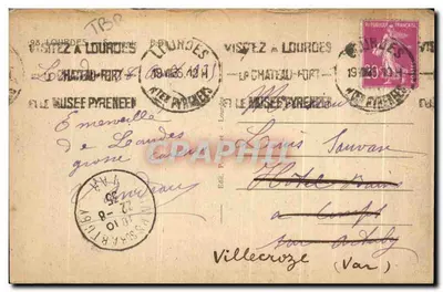 Grotte de Lourdes — éditeur : P. P. P. (imprimé sur la carte) — n° de série non visible — Verso