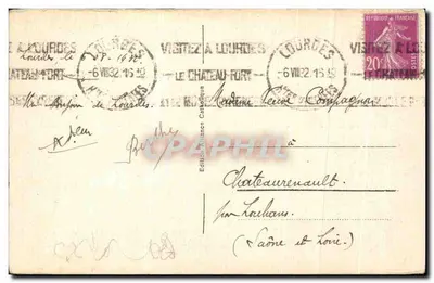 Lourdes — Pamiątka z Lourdes — Wydawnictwo Związku Katolickiego nr 226 — Rewers