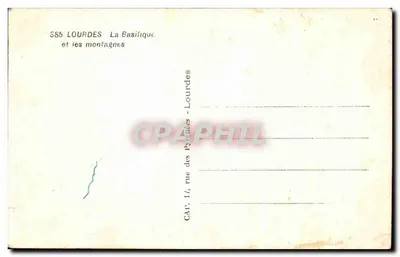 Lourdes — Bazylika i góry — CAI, 14, rue des Pyrénées - Lourdes — Rewers