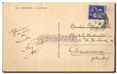 Święta Bernadetta Soubirous — Lourdes — Wydawnictwo Fotograficzne Quinault — Rewers