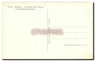 Le Pibeste — Panoramiczna wersja z teleferyku — Édition Photo Quinault - Lourdes — Rewers