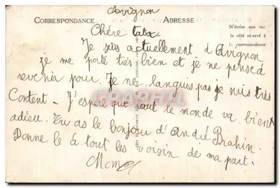 Avignon — Pałac Papieży widziany z Wieży Urzędu Miejskiego — LL — Rewers