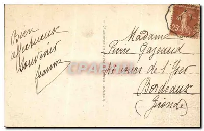 Cascada inferior del Garet — Bagnères-de-Bigorre — editor anónimo, n°61 — Reverso