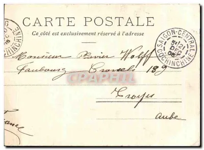 Saïgon — Cage des Fauves, Jardin Botanique — Mottet et Cie, éditeurs — Saïgon — Verso