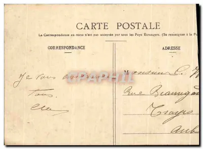 Cholon - La Rue des Marines — vue de rue animée avec enseignes chinoises et charrettes, éditeur A.T. n°41 — Rewers