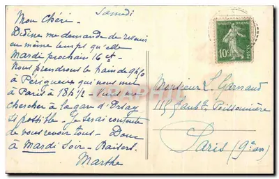 Périgueux — Wieża Mataguerre i Cours Fénelon — Wydawca nieznany, nr 58 — Rewers