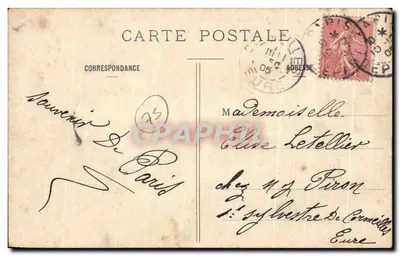 Jardim das Tuileries — Paris — editor anônimo, n° 35 — Verso