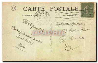 Paris — Praça São Pedro e o Coração Sagrado — editor não identificado, n° 49 — Verso