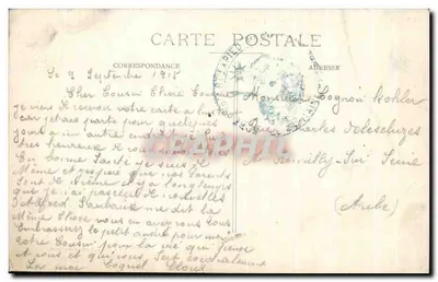 Vale da Loue - A Roche Percida — Edit. Gaillard-Prêtre, Besançon, n°182 — Verso