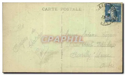 Castelo-Thierry (Aisne) — Passeios pelo Velho Castelo — Editor J. Bourgogne, n°22 — Verso