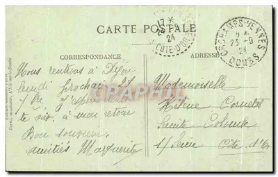 Morteau — A Praça Carnot — Editor: De La Guimbarde, n° 236 — Verso
