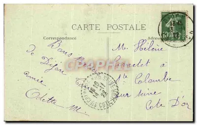 Dijon — Plac Émile-Zola — widok na plac z tramwajem i kościołem — wydawca nieznany, nr 15 — Rewers