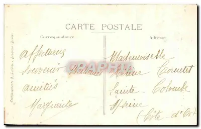 O Salto do Doubs no verão — Os Sítios Pitorescos da Franche-Comté — C-L-B n°835 — Verso