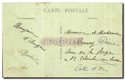 Angers — Ogólny widok Mail i Sądu Prawdziwego — wydawca: Fototypia A. Raul, nr 58 — Rewers