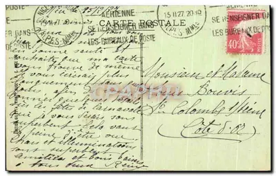 Nice — Algemene uitzicht tussen de Pijnen - Mont Boron — Uitgave G. G. NICE 289 — Achterkant