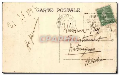 Marseille - Exposition Coloniale 1922 - Palais d'Indo-Chine - Les Nagas de l'allée centrale — Achterkant