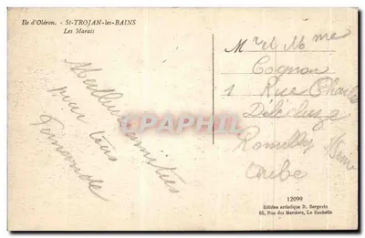 Ilha de Oléron - St-Trojan-les-Bains — Les Marais — Edição artística J. Bargevin — Verso