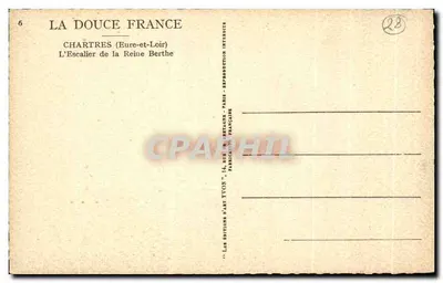 A Escada da Rainha Berthe — Chartres (Eure-et-Loir) — Éditions d'Art Yvonn — Verso