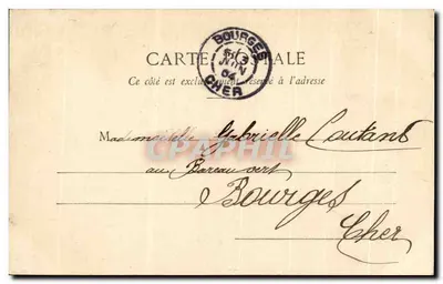 Castelo-Chinon (Nièvre) — Escola Superior — L. Girard, editor, Castelo-Chinon — Verso