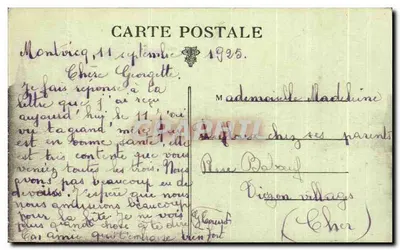 Montvicq (Allier) — Droga do Commentry — Chabroulet wyd. — Rewers