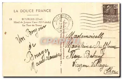 Bourges — Hôtel de Jacques Cœur, La Tour du Trésor — Les Éditions d'Art Voir, Paris — Verso
