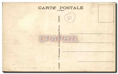 Tarjeta postal antigua Epernay - El Hotel de la Ciudad — Reverso