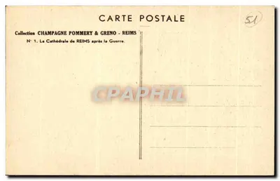 Catedral de Reims — após a guerra — Fot. Loth — Verso