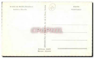 A Praia Branca — Ilha de Batz (Finistère) — Edições Gaby — Verso
