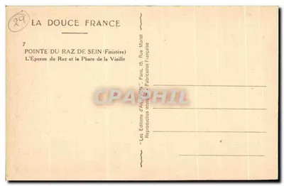 Ponta do Raz e o Farol da Velha — Les Éditions d'Art YVON, Paris — Verso