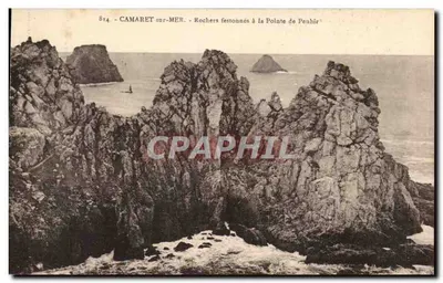 Camaret-sur-Mer — Rochas onduladas na Ponta de Penhir — editor Doaré, n° 874