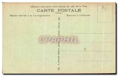 Costa rochosa: Falésias — Camaret-sur-Mer, Ponta do Toulinguet — G. Artaud, editor, Nantes — Verso