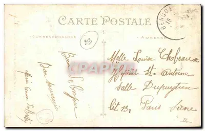 Quimper — Wewnętrzne wnętrze katedry św. Corentyna — Duża nawę — Artaud i Nozais, Nantes — Rewers