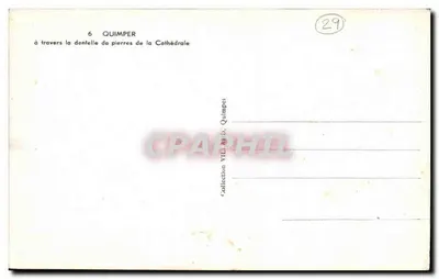 Quimper — widok przez szpary w kamiennej katedrze — kolekcja V.I.L. M.D., Quimper — Rewers