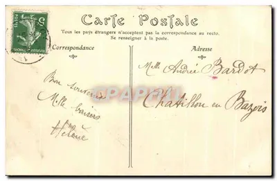 Clamecy. Most Beuvron i Kościół św. Martyna — wydawca nieznany, nr serii 3 — Rewers