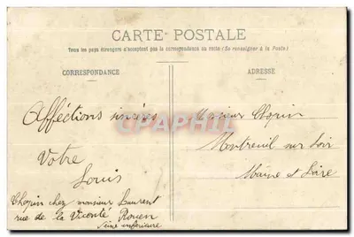 Rouen — Ponte Transbordeur La Nacelle — C.V. 348 — Verso