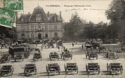 Ploërmel — Place de l'Hôtel-de-Ville — H. Gaudré, éditeur, Ploërmel