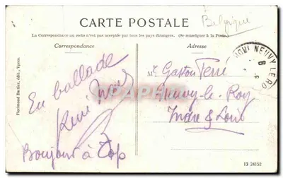 Bilhete postal antigo Kemmel Paisagem — Verso