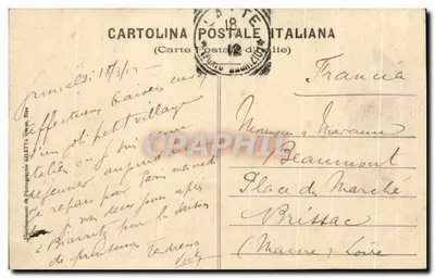 Ventimiglia-Grimaldi — Hotel Ristorante Garibaldi, Claudina (Włochy) — Wydawnictwo Giletta, Nice — Rewers