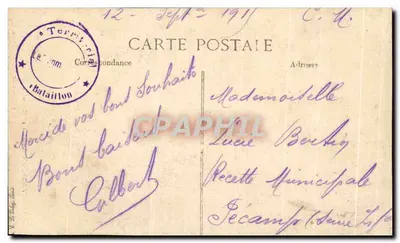 Villeneuve-S-Denis (Seine-et-Marne) — Pavillon du Garde-Chasse à Martincourt — éditeur imprimeur non visible — Verso