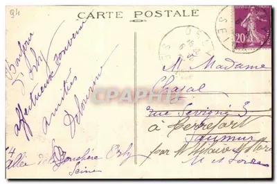 Orly (Seine) — Praça do Castelo — editor desconhecido, n° 10 — Verso