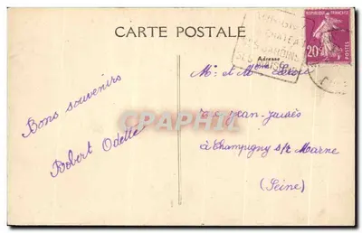 Aubigny (Cher) — Il Castello, lato Est — Editore EM, n° 121 — Verso