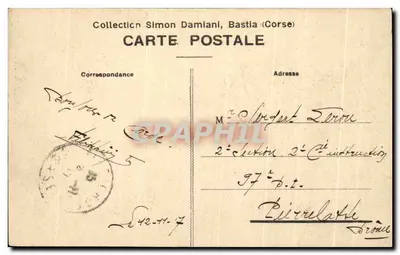 Stazzona e Carcheto — Corsica — Collezione Simon Damiani, Bastia — Verso
