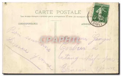 Gien (Loiret) — Igreja de São Pedro e São Luís e esplanada do castelo — Coleção L. Marchand — Verso